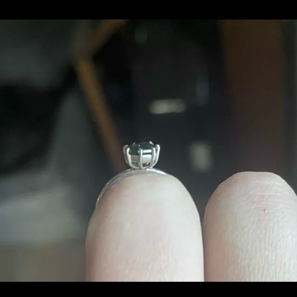 1.30 Carat Teal Sapphire Ring Sterling Silver Setting No Heat Sz 6 - Picture 2 of 6